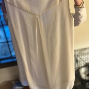 Elegant Cream Sleeveless Blouse